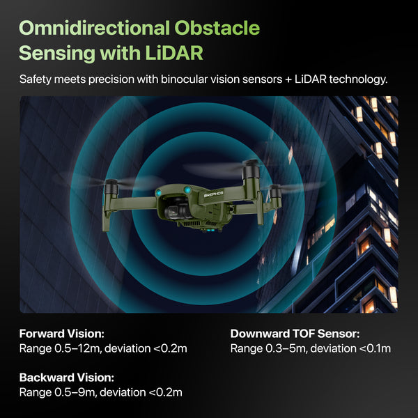 IZI Brephos Micro Drone – 4K60fps Professional Drone with 1” CMOS 48MP Camera, NightSight Ultra, 6X Zoom, Omni Obstacle Avoidance, 24Km Range, HDR 2.0, 3-Axis Gimbal - Image 8